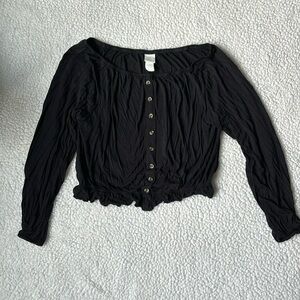 H&M Black Off the Shoulder Blouse